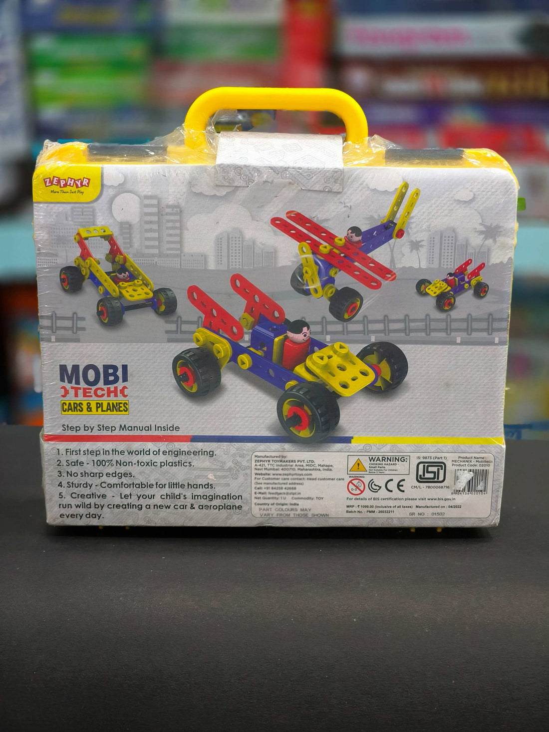 Plastic Mechanix Mobitech, Cars and Planes Set, 14 Models, STEAM/STEM Educational Toy, Building and Construction Set for Boys and Girls Age 3+ - Multicolor - KtoY