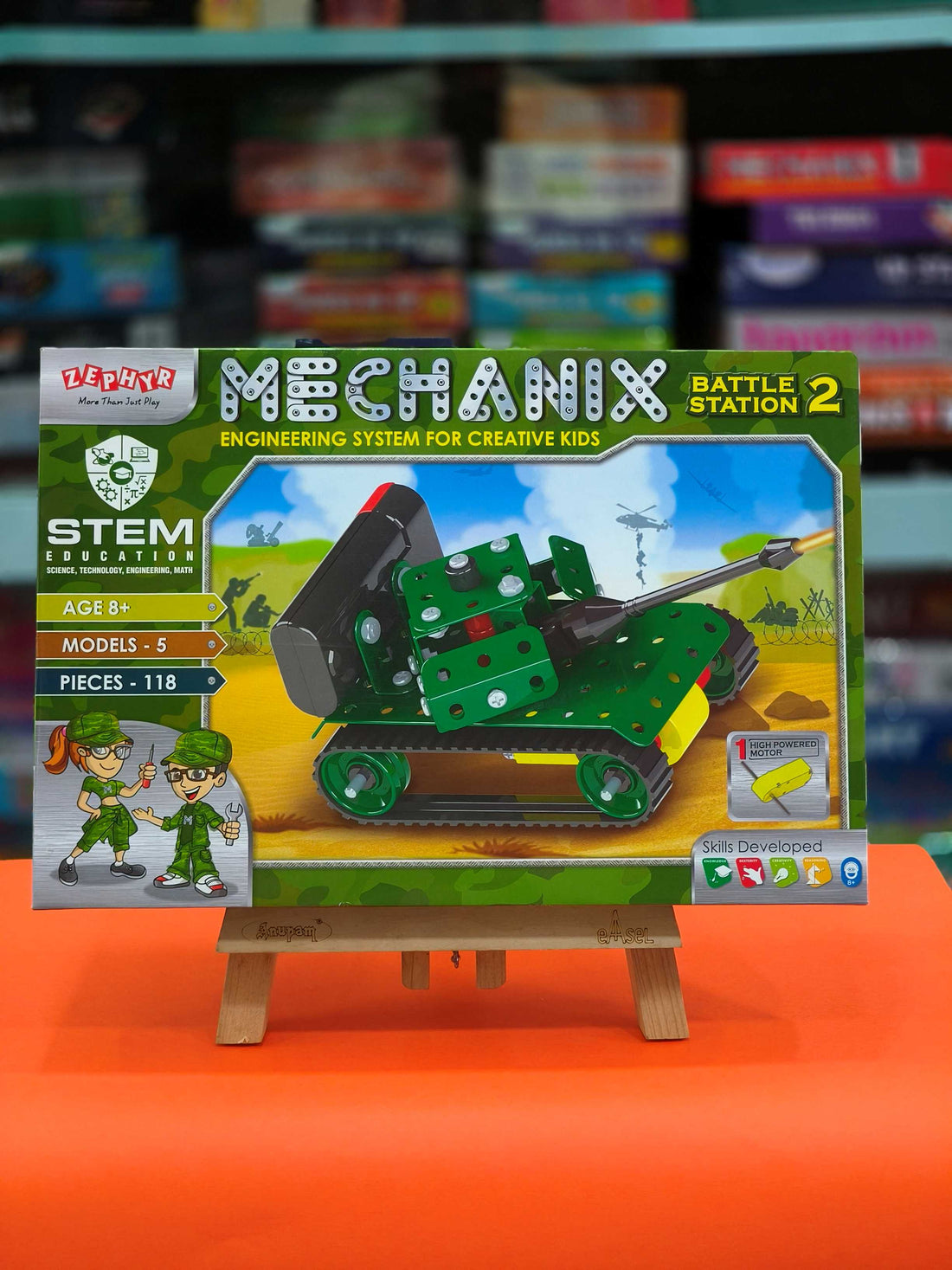 Mechanix Battle Station, Construction Set, War Themed Building Blocks, for 8+ yrs Boys and Girls, Metal, Multicolor - KtoY