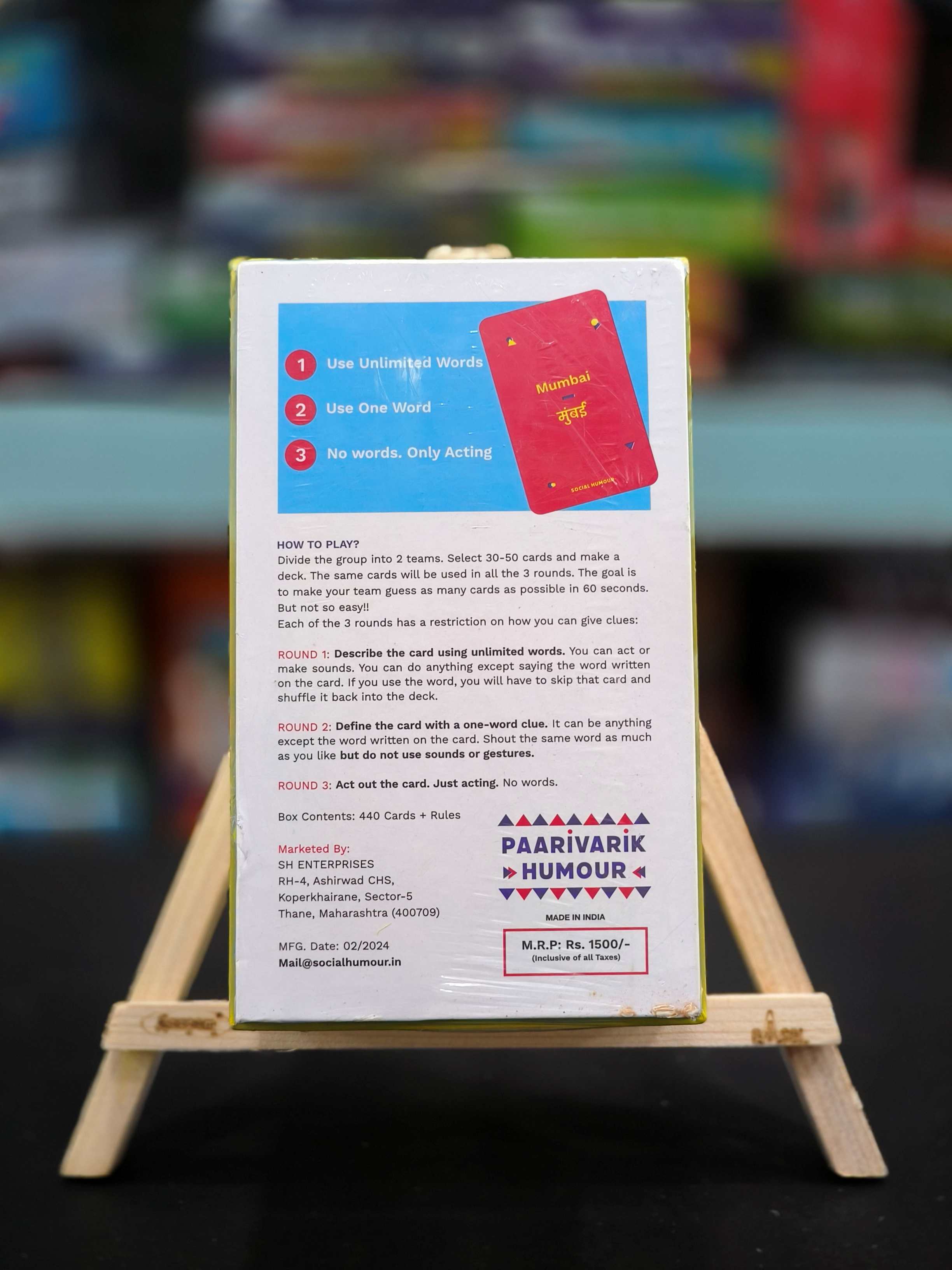 SOCIAL HUMOUR: Paarivarik Humour - A Crazy Family Charades Mashup Card Game - Ultimate Family Party Game! - Board Games For Adults & Kids! - Pack of 1 - KtoY