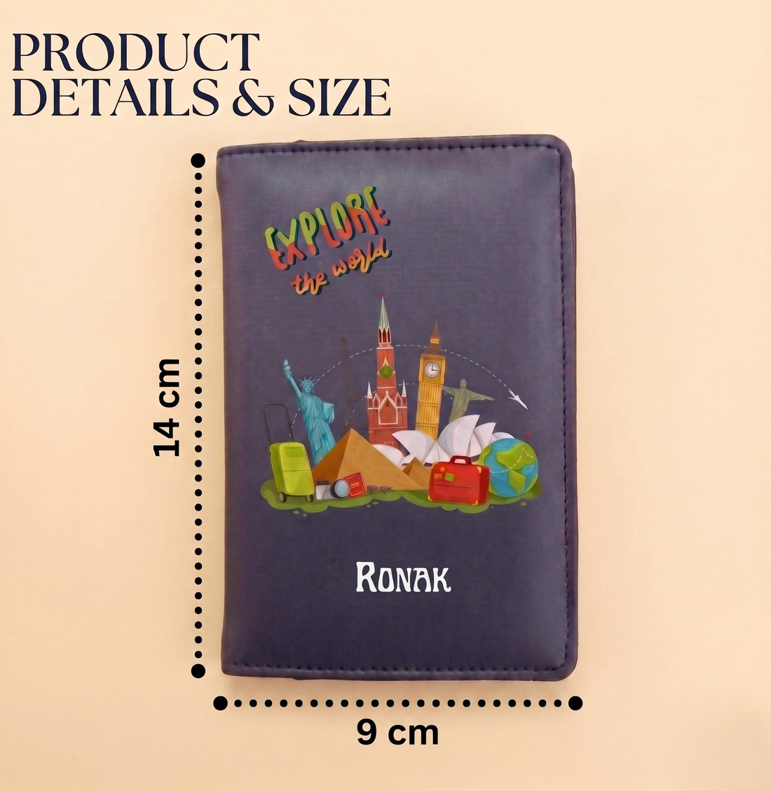 Personalized Passport Cover | Unisex Personalized Passport Organizer with Custom Image and Name | PU Leather Passport Wallet | Passport Wallet | Passport Cover
