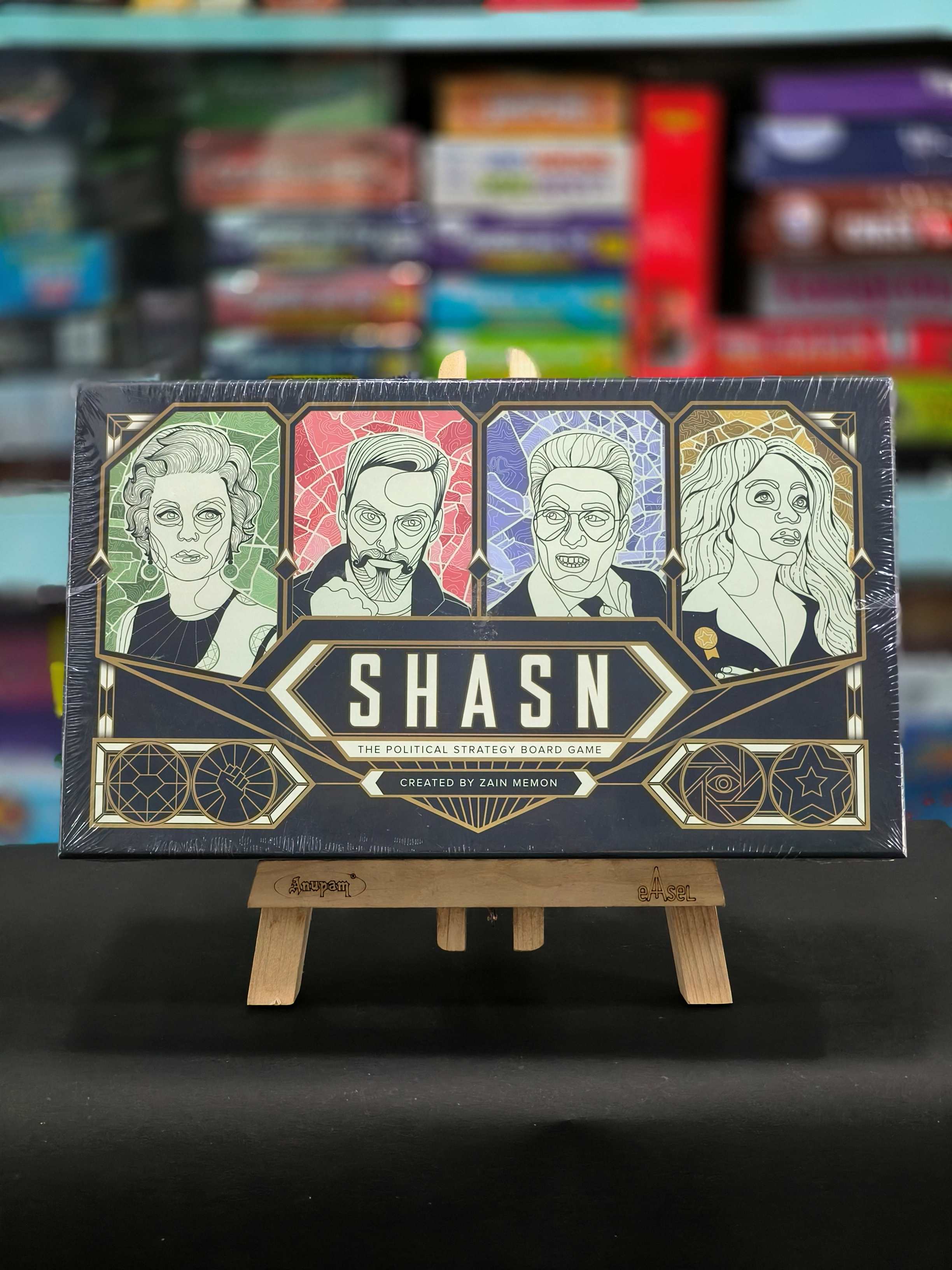 SHASN The Political Strategy Board Game for Adults and Children | 14+ Years | Epic Game of Politics, Ethics and Strategy | 3-5 Players | Multicolor - KtoY