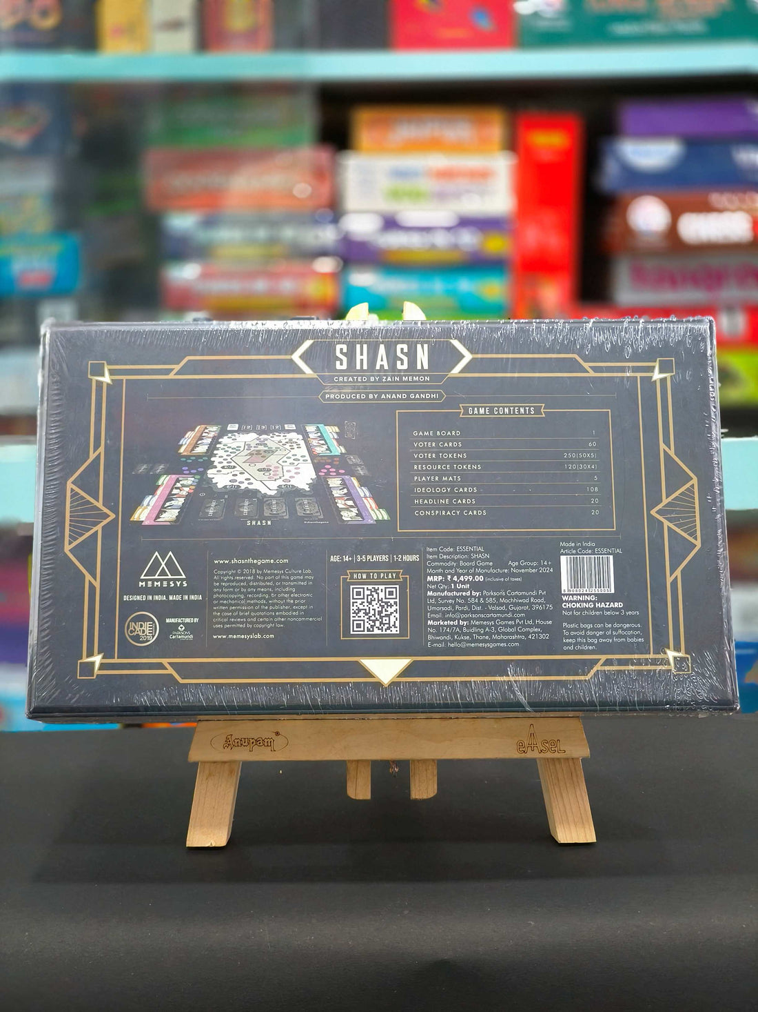 SHASN The Political Strategy Board Game for Adults and Children | 14+ Years | Epic Game of Politics, Ethics and Strategy | 3-5 Players | Multicolor - KtoY