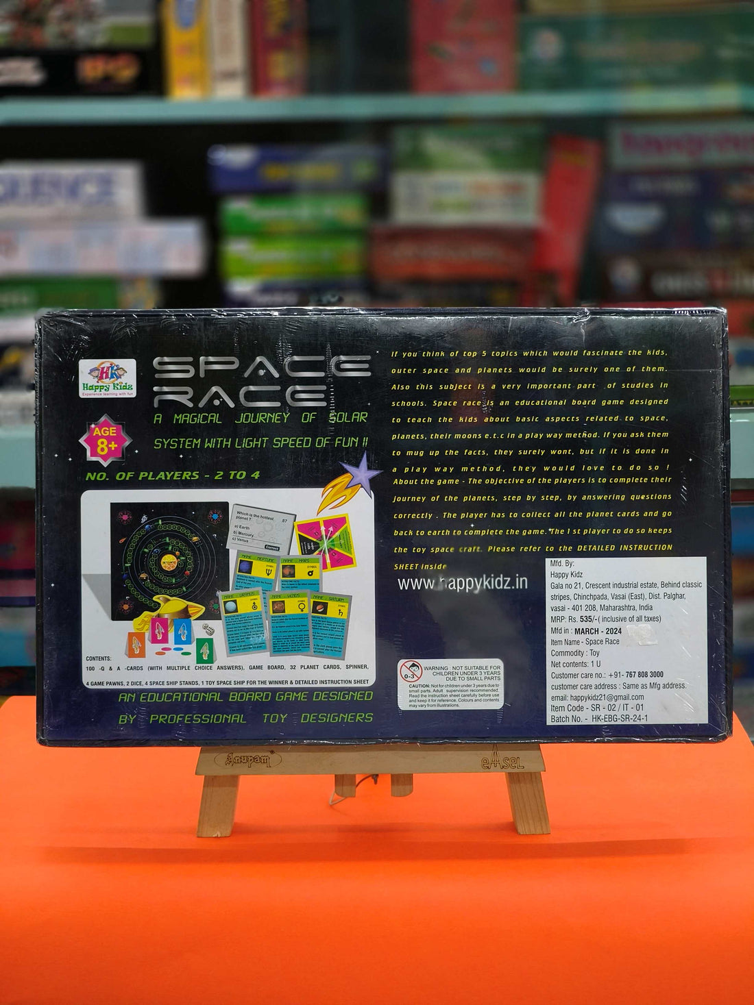 Happy Kidz Space Race Board Game: 2-4 Players, Ages 8 & Above - KtoY