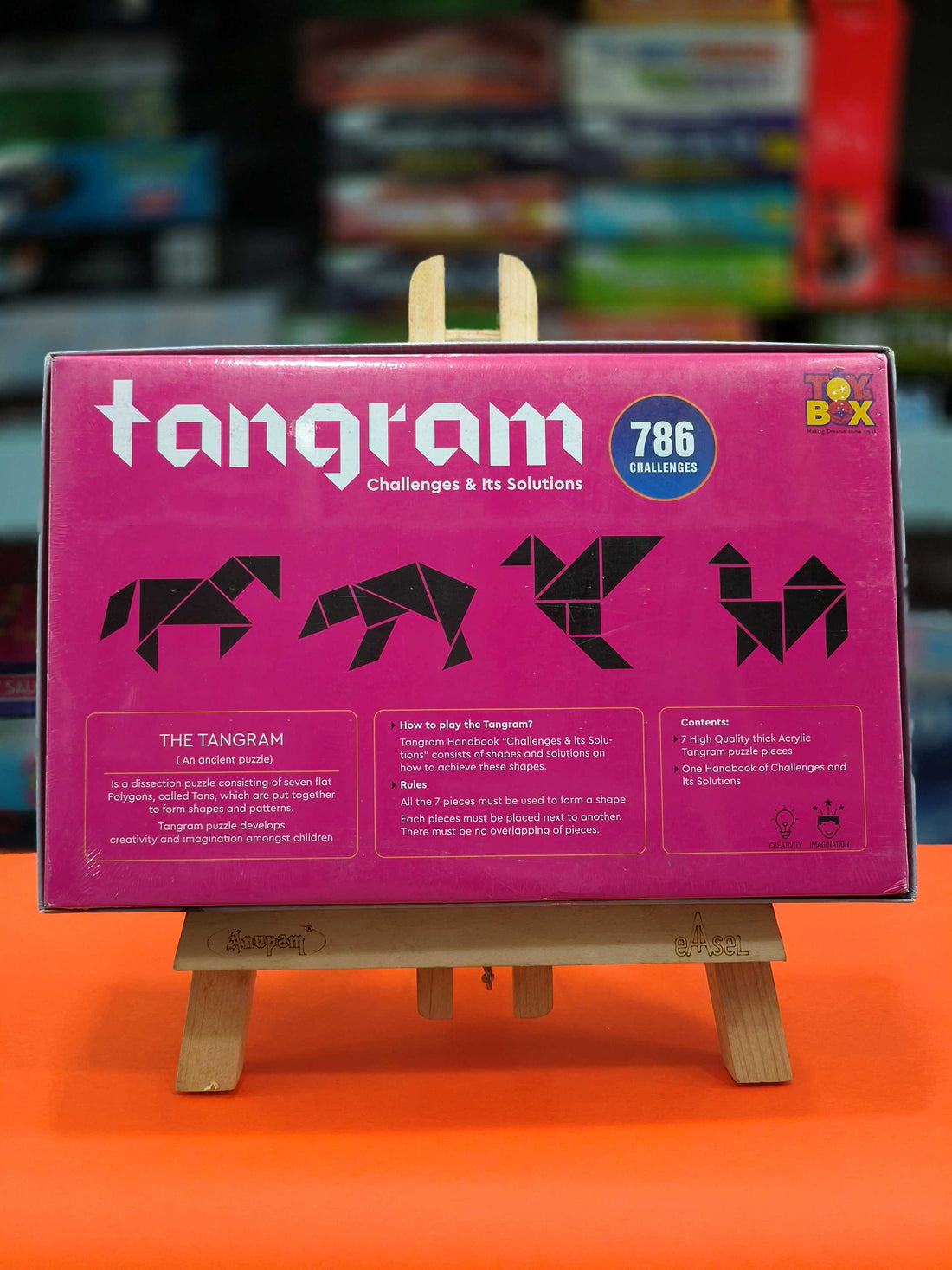 Toysbox Tangram Puzzle 7 Pieces and 786 Patterns Educational Jigsaw Puzzle Game of Shapes for Mind Development of Kids, Age 7 & Above - KtoY