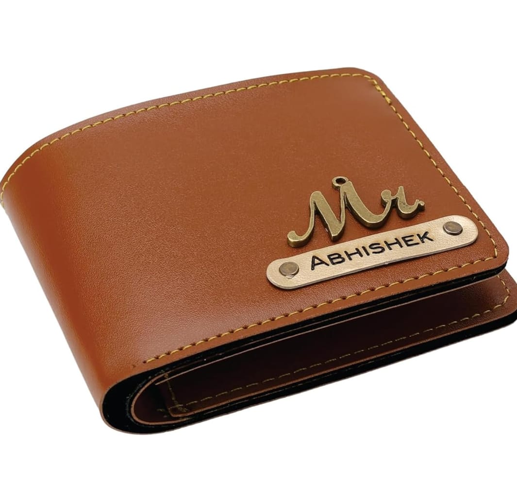 Leather Wallet for Men and Boys | Customized Wallet | Customise Gifts for Men | Wooden Case | Personalized with Name & Charm Purse | Classy Gifting Option