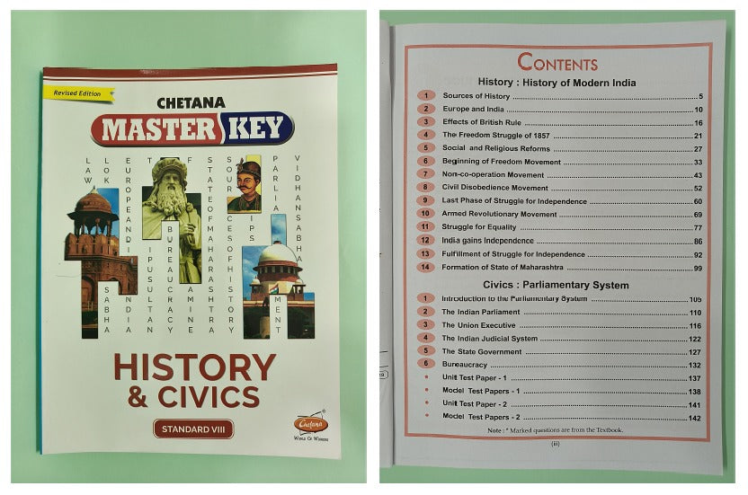Chetana Master Key Std. 8 - Set of 7 Subjects (Mah. SSC Board)