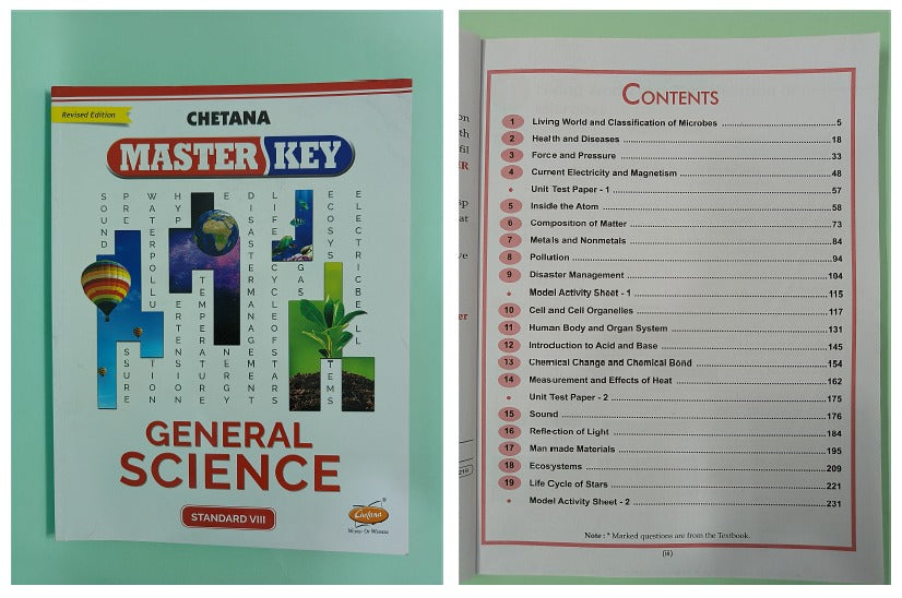 Chetana Master Key Std. 8 - Set of 7 Subjects (Mah. SSC Board)