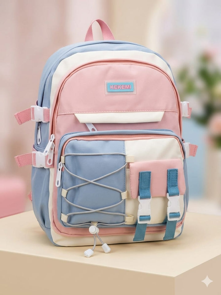 Backpack for School & College | Stylish Lightweight Travel Bag with Multiple Compartments & Bottle Pocket | Durable Unisex Backpack for Boys & Girls