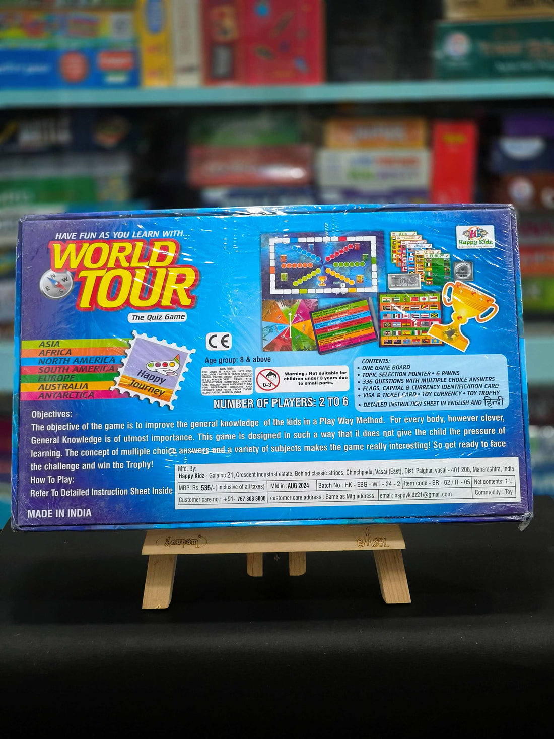 Happy Kidz Educational Board Game World Tour Game for Kids - KtoY