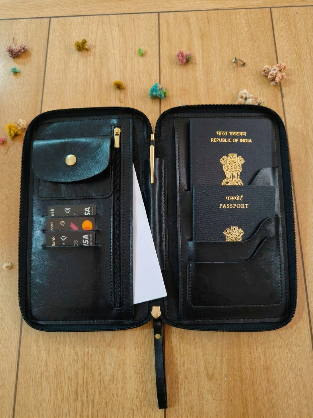 Personalized Travel Wallet | Unisex Personalized Travel Organizer with Custom Image and Name | PU Leather Travel Wallet | Passport Wallet | Passport Cover